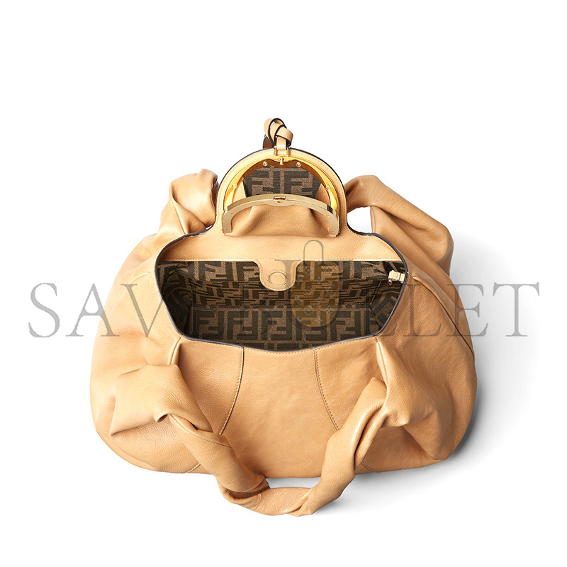 F**di spy beige leather bag 8br839ayctf1i73 (48*22*20cm)
